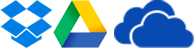 Synkroniser med SFTP, DropBox, Google Drive og OneDrive